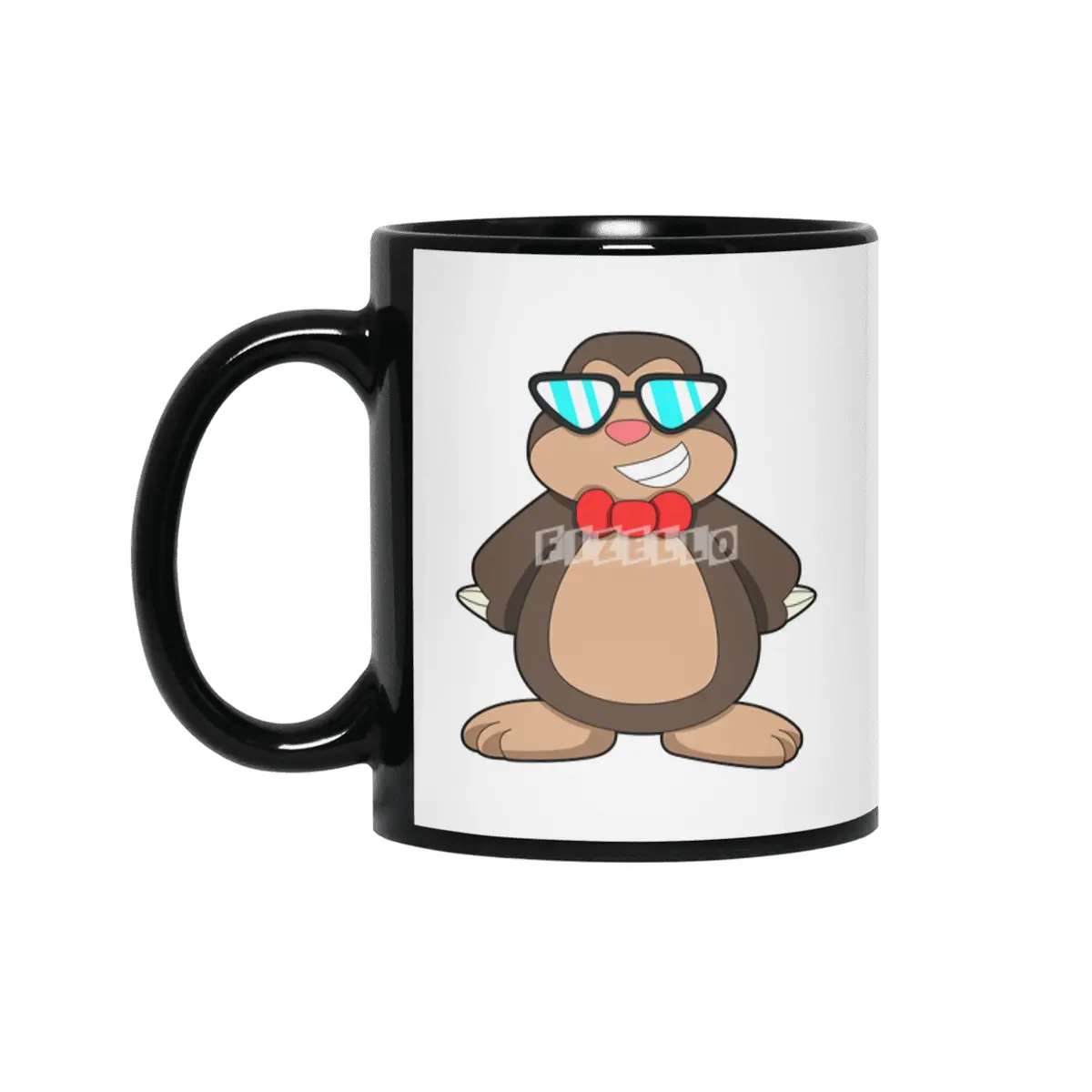Mole with Tie & Sunglasses Siyah Kupa