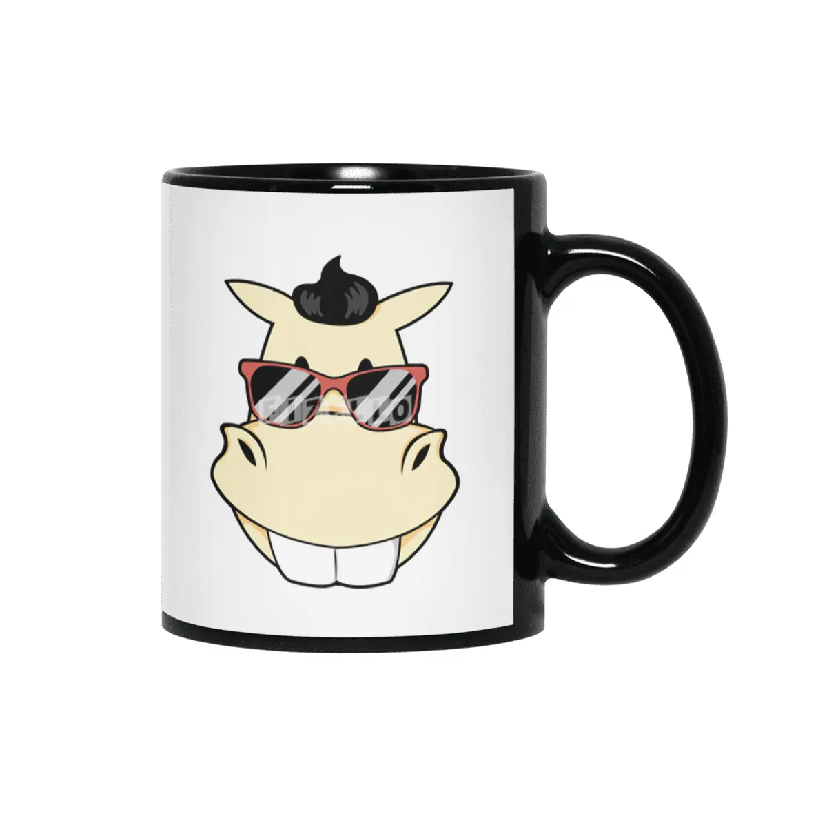 Horse with Sunglasses Siyah Kupa