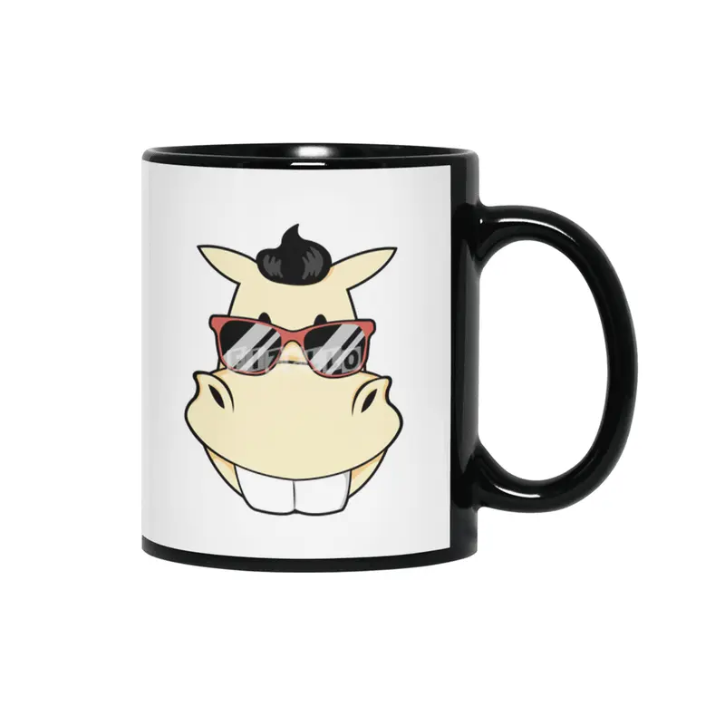 Horse with Sunglasses Siyah Kupa