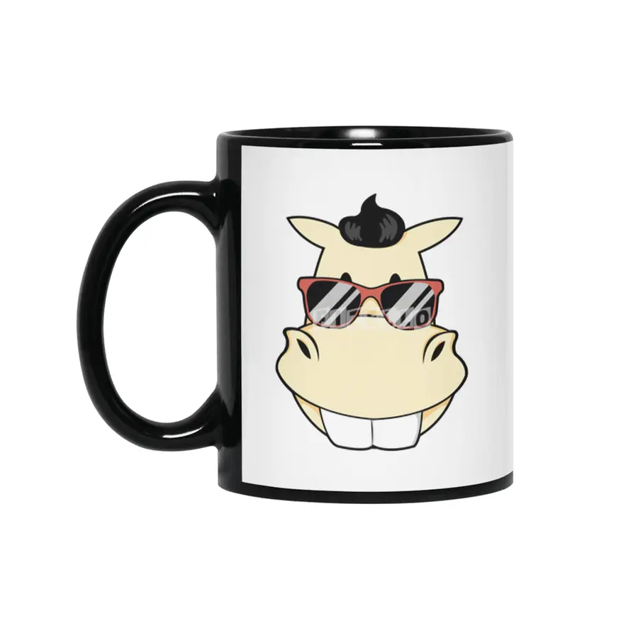 Horse with Sunglasses Siyah Kupa