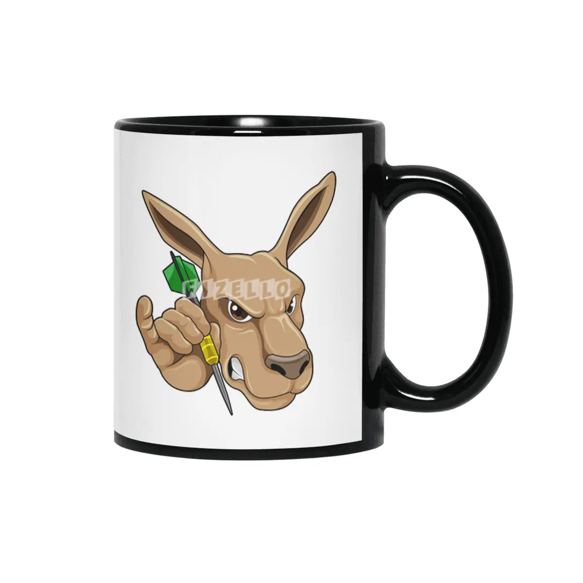 Kangaroo as Dart player with Dart Siyah Kupa