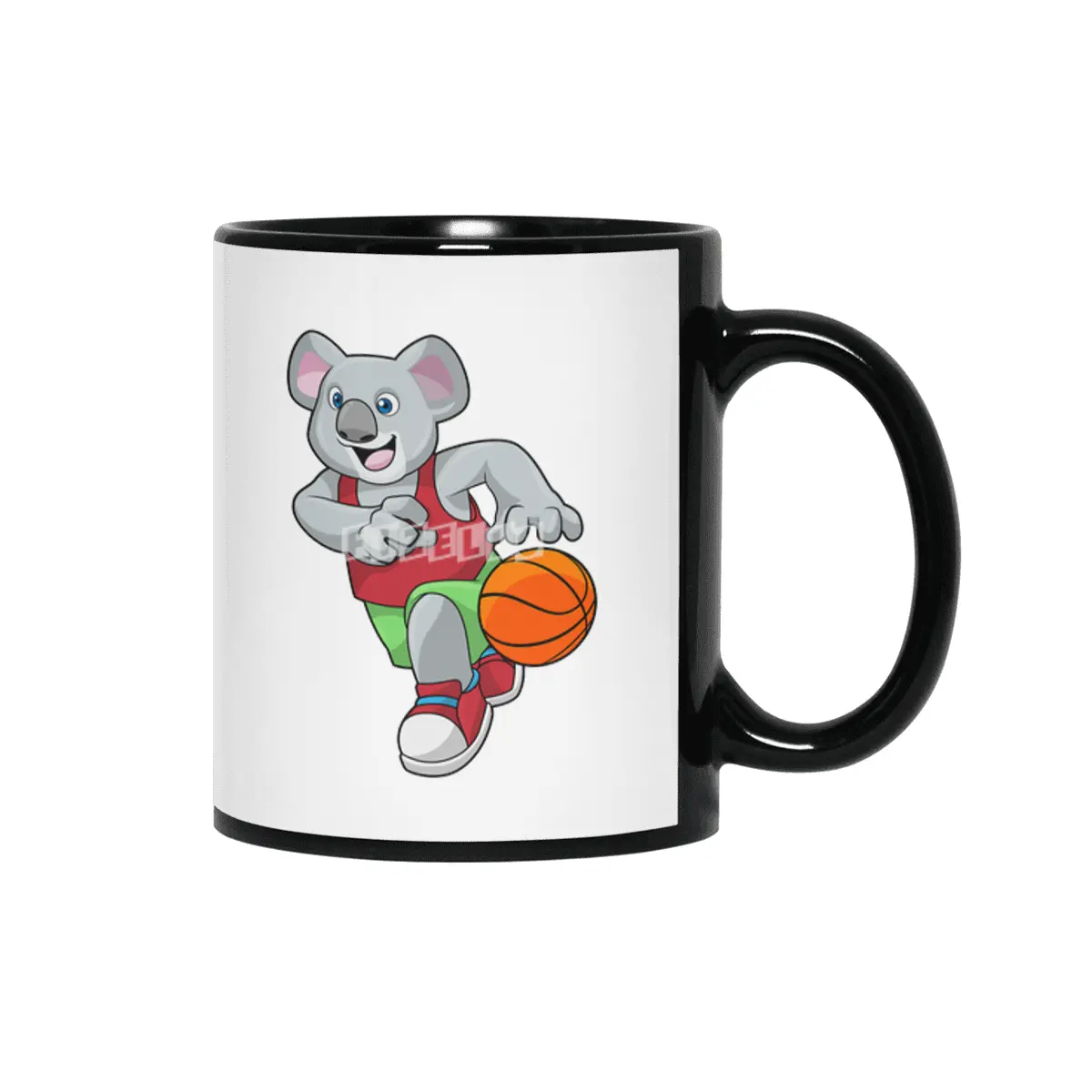Koala at Basketball Sports Siyah Kupa