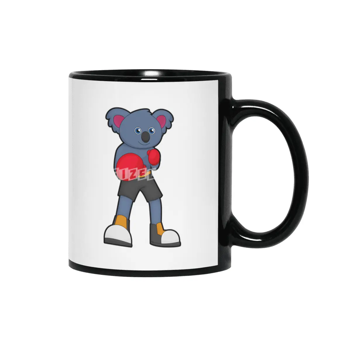 Koala at Boxing with Boxing gloves Siyah Kupa