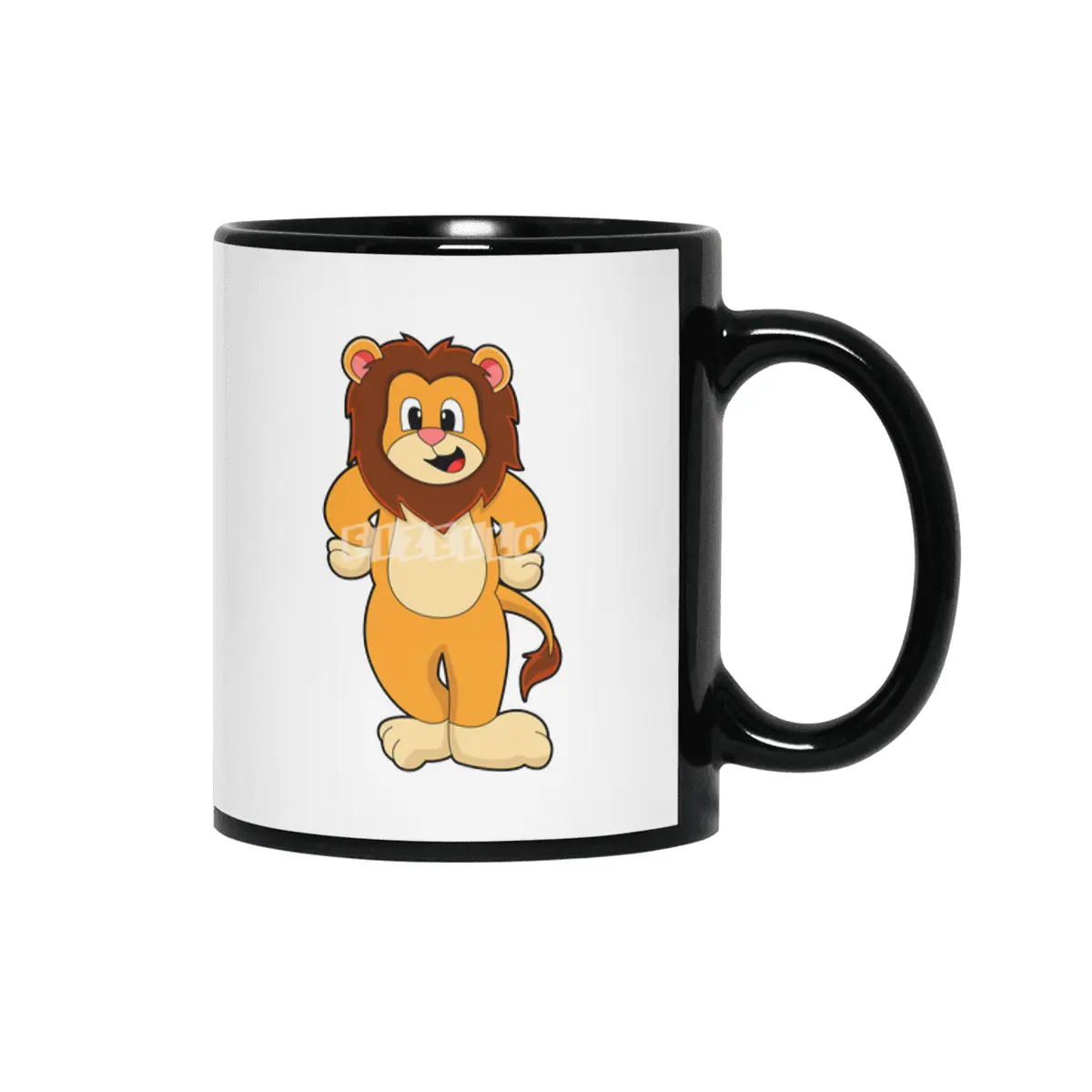 Lion standing Siyah Kupa