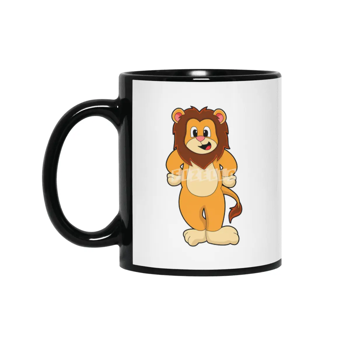 Lion standing Siyah Kupa