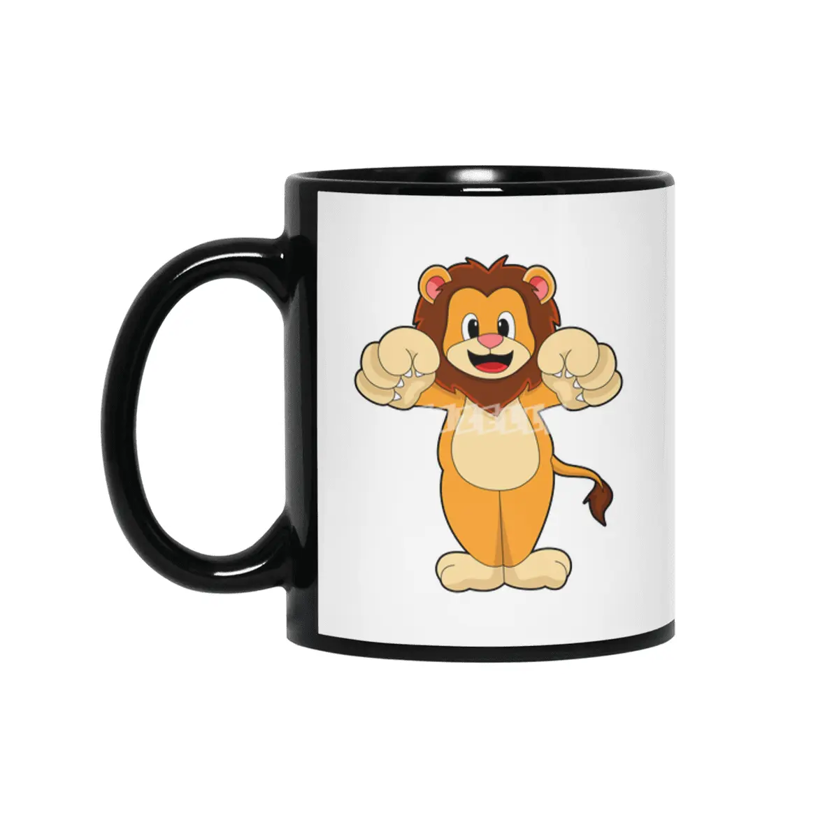 Lion with big Claws Siyah Kupa