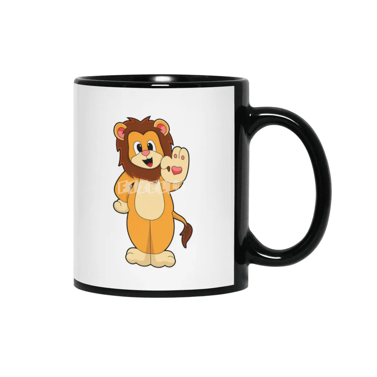 Lion with Mane Siyah Kupa
