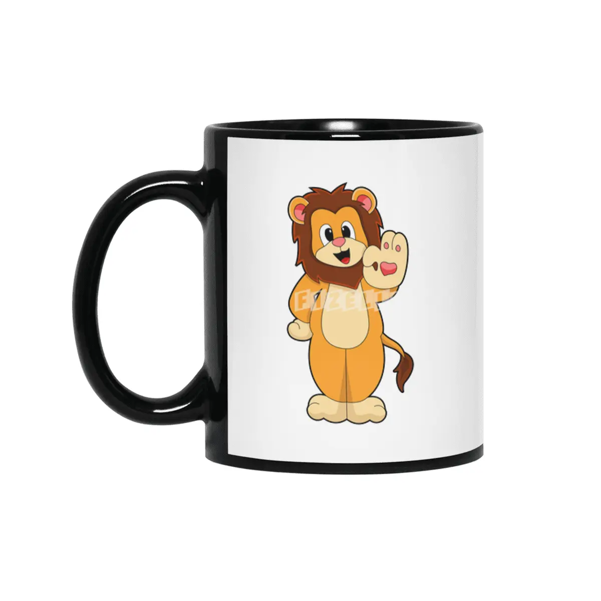Lion with Mane Siyah Kupa