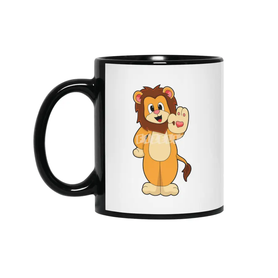 Lion with Mane Siyah Kupa