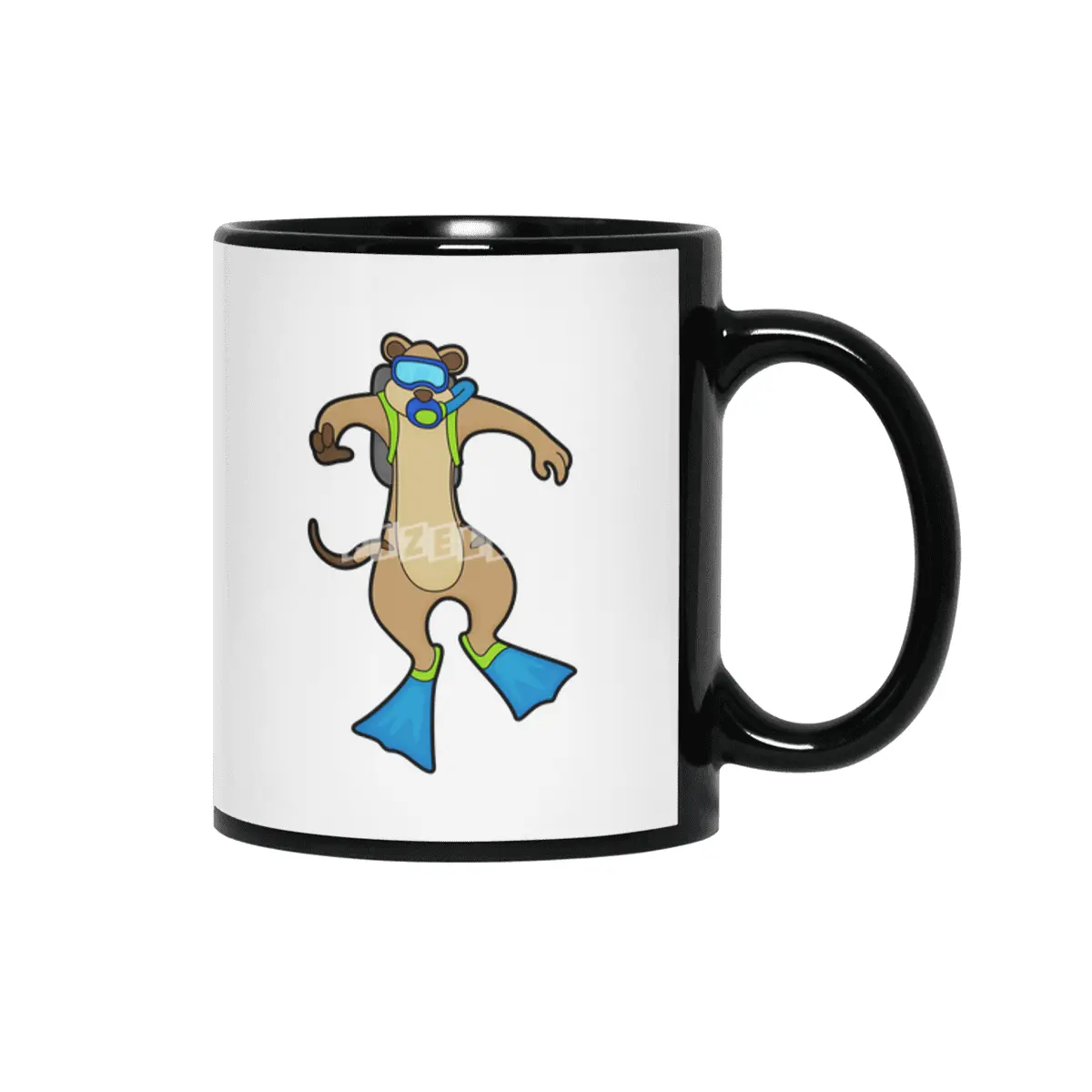 Meerkat at Diving with Swimming goggles Siyah Kupa