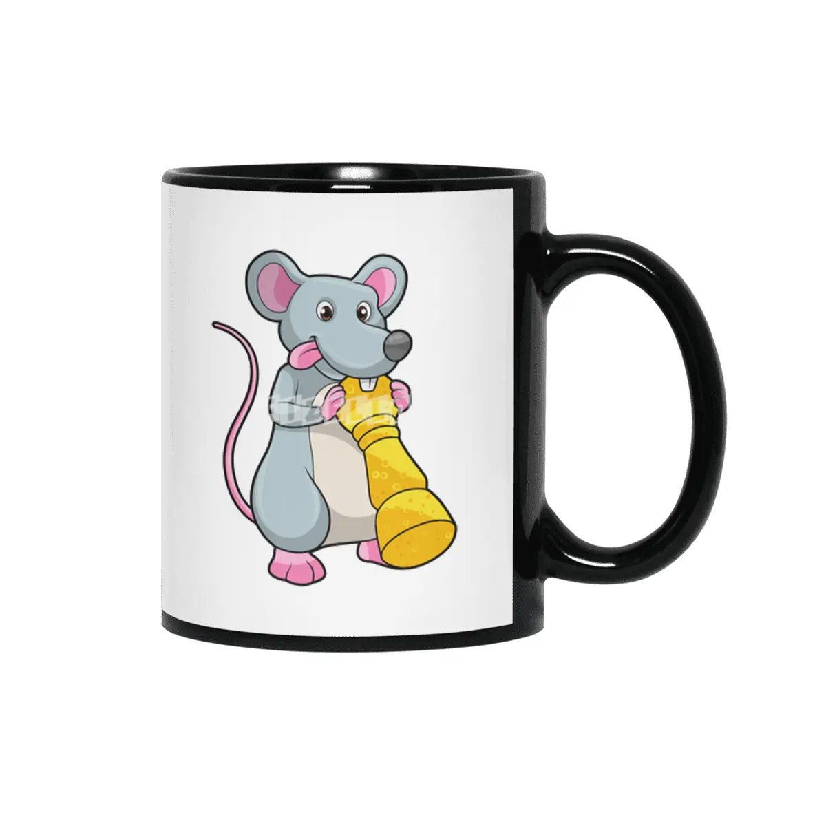 Mouse at Chess with Chess piece Pawn Siyah Kupa