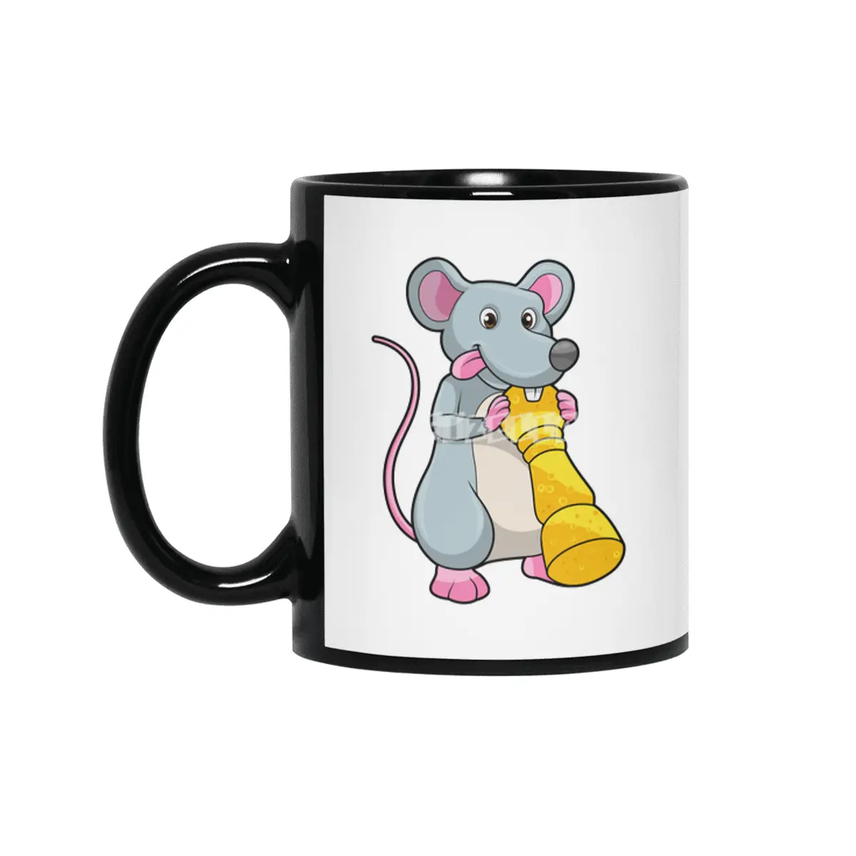 Mouse at Chess with Chess piece Pawn Siyah Kupa