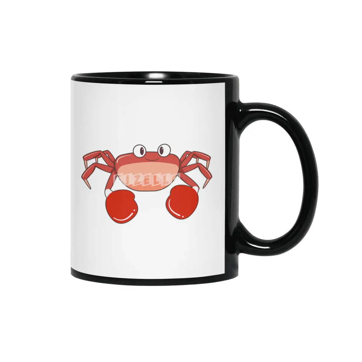 Octopus as Boxer with Boxing gloves Siyah Kupa