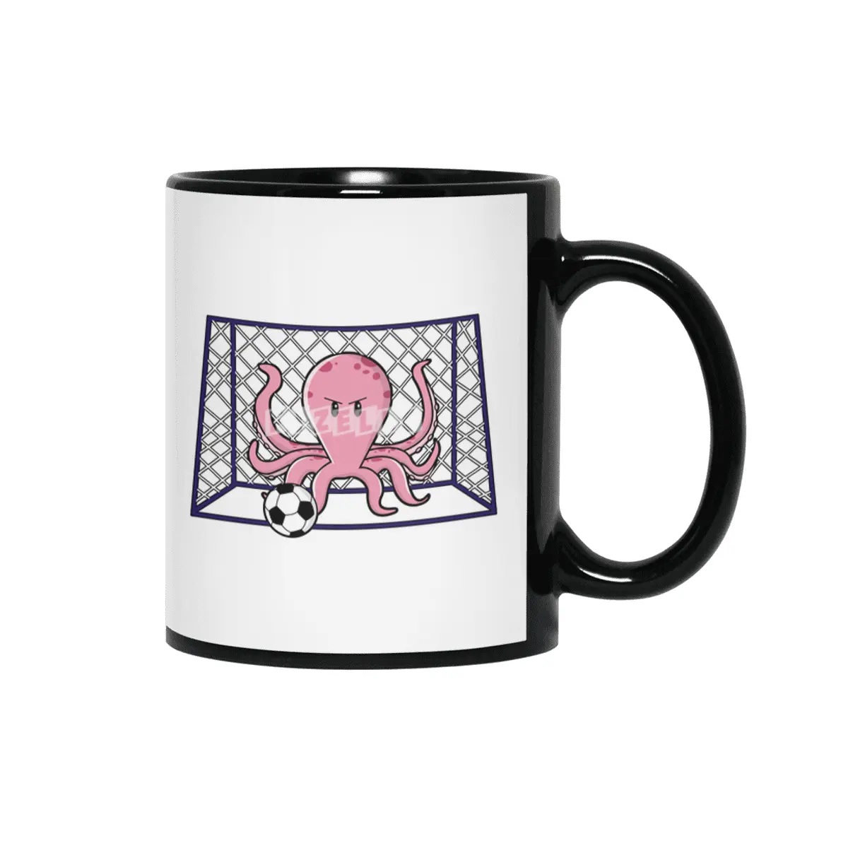 Octopus as Goalkeeper with Soccer ball Siyah Kupa