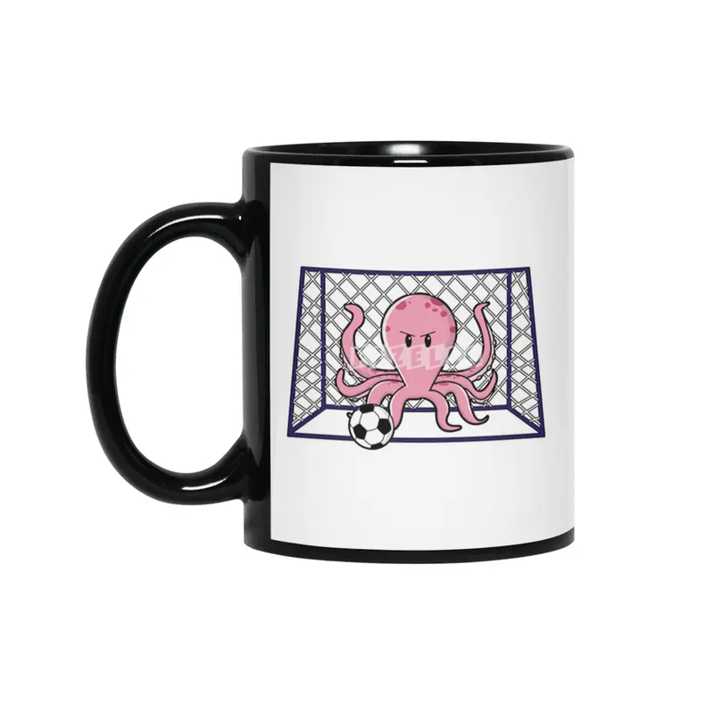 Octopus as Goalkeeper with Soccer ball Siyah Kupa