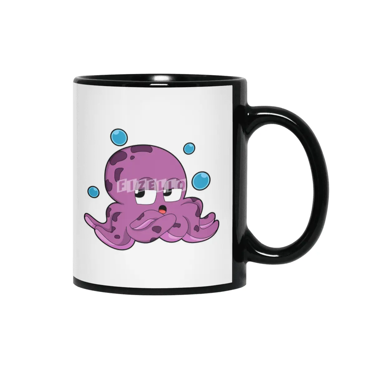 Octopus with Air bubbles Siyah Kupa