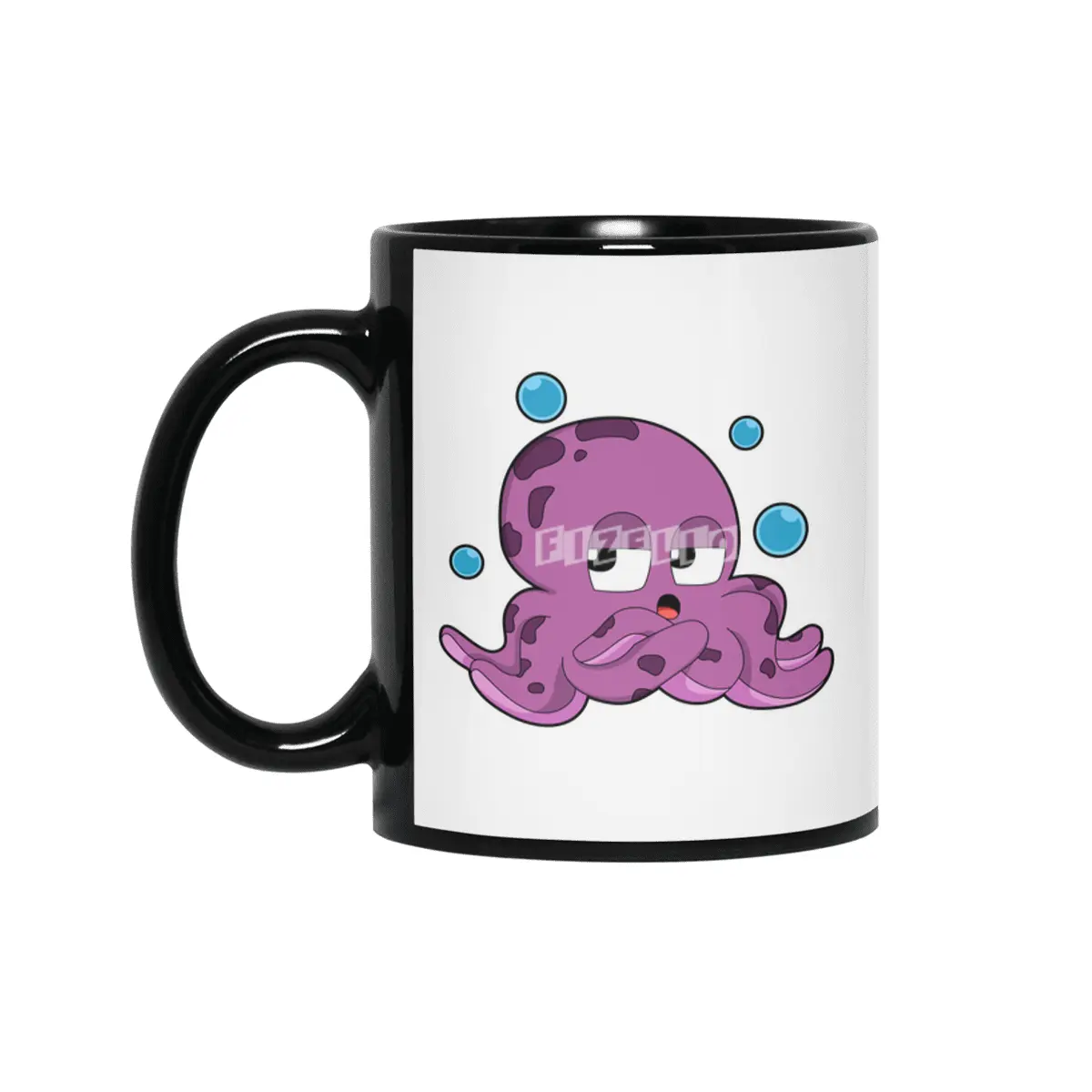 Octopus with Air bubbles Siyah Kupa