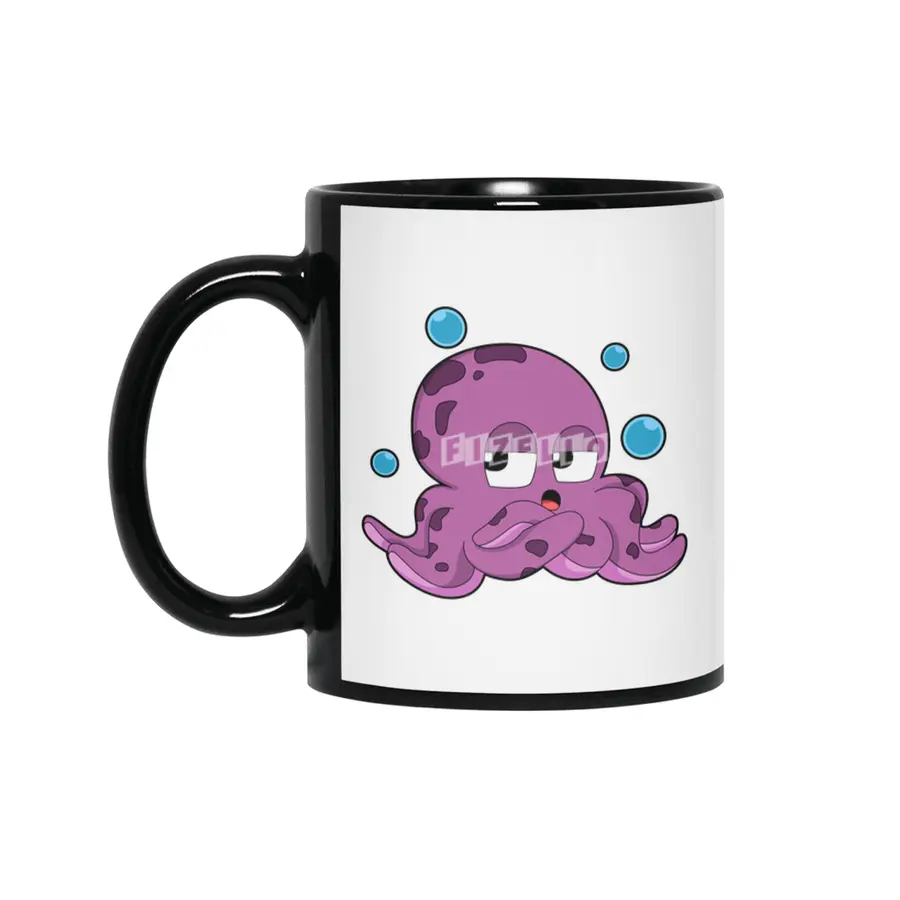 Octopus with Air bubbles Siyah Kupa