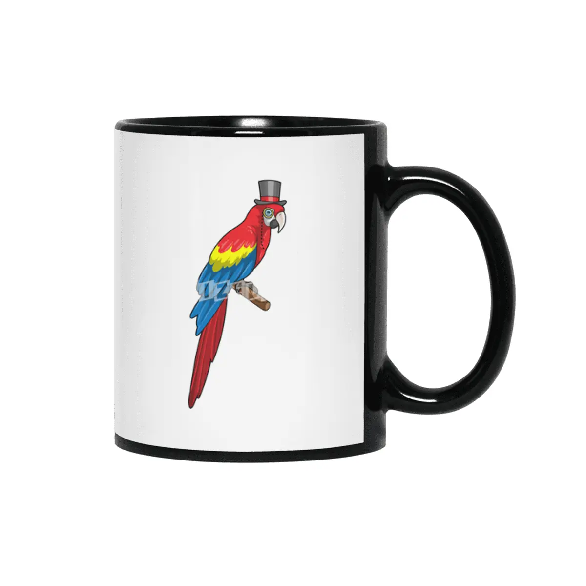 Parrot as Gentleman with Hat Siyah Kupa