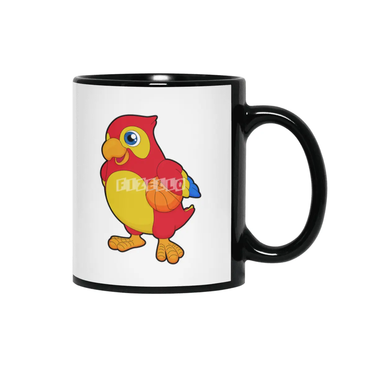 Parrot at Basketball Sports Siyah Kupa