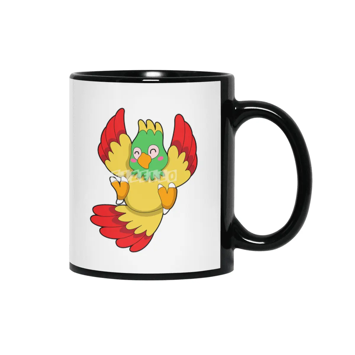 Parrot with green Head Siyah Kupa