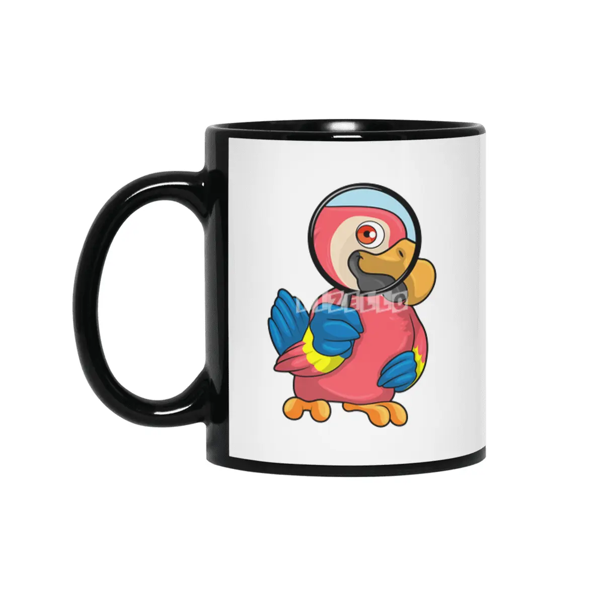 Parrot with Magnifying glass Siyah Kupa