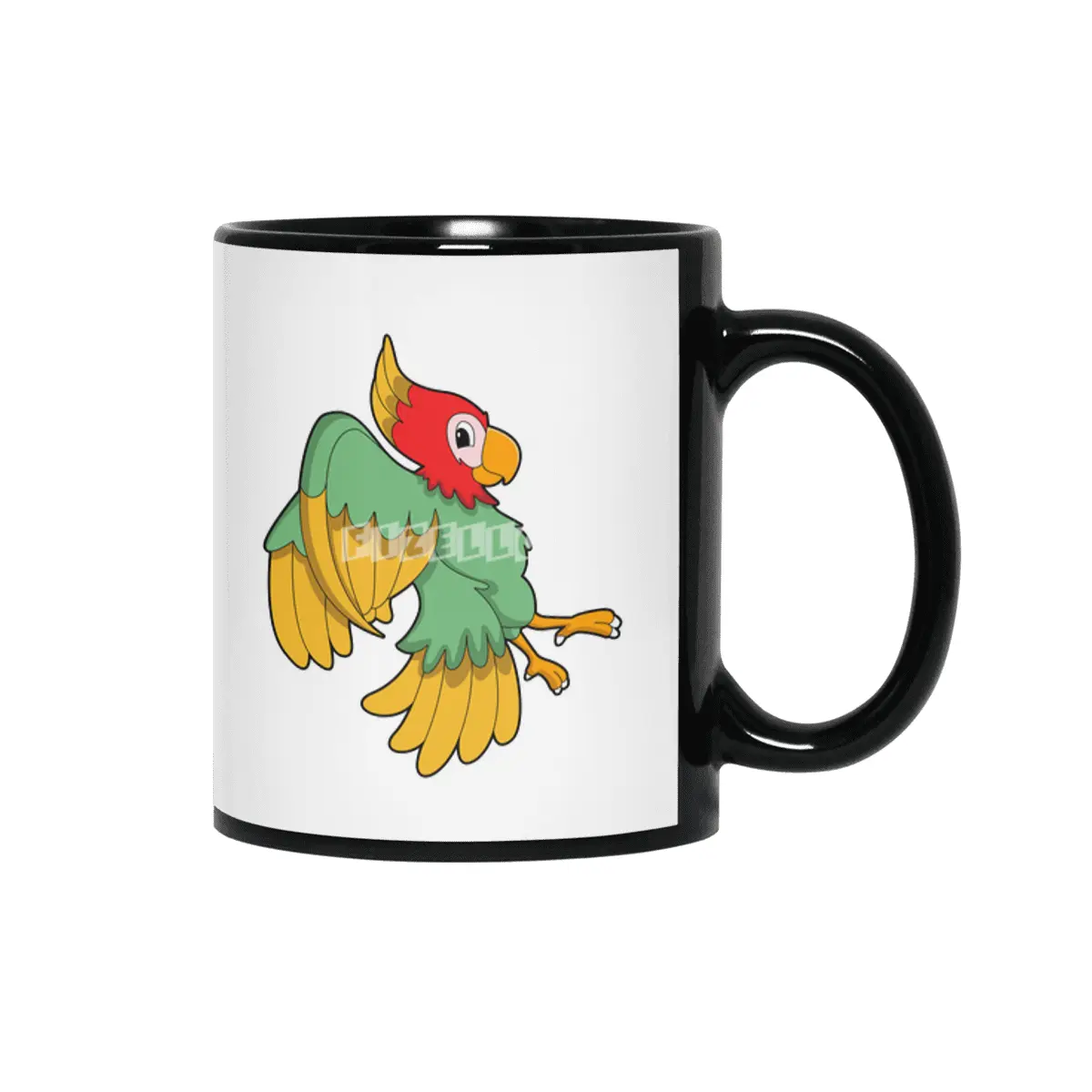 Parrot with red Head Siyah Kupa