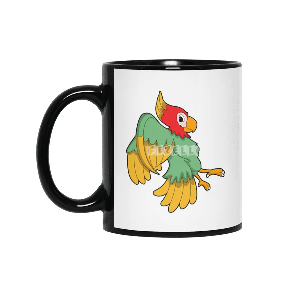 Parrot with red Head Siyah Kupa