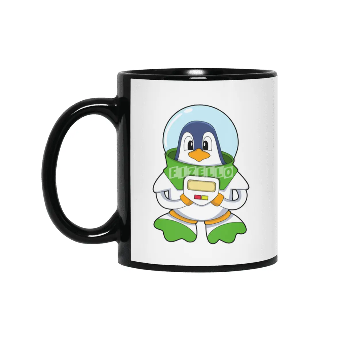Penguin as Astronaut with Costume Siyah Kupa