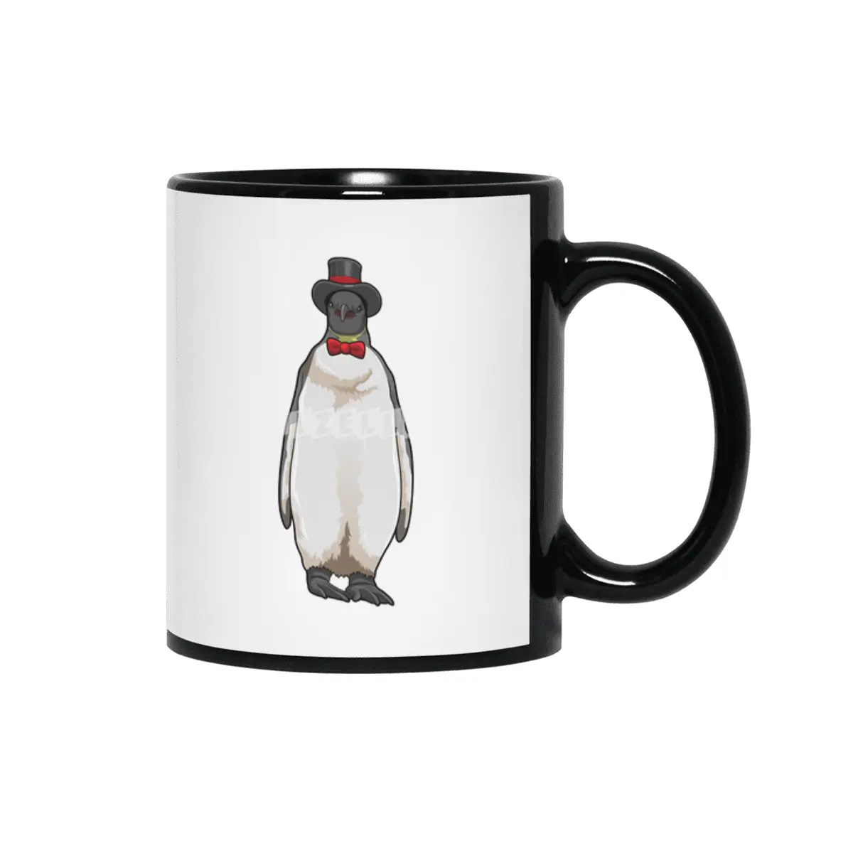 Penguin as Gentleman with Hat Siyah Kupa