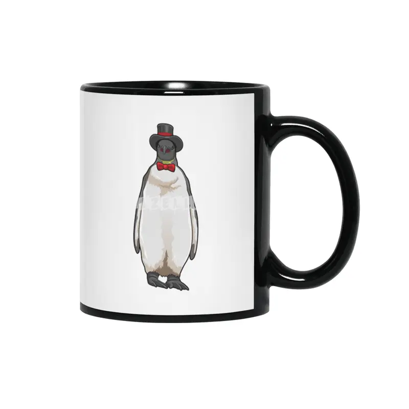 Penguin as Gentleman with Hat Siyah Kupa