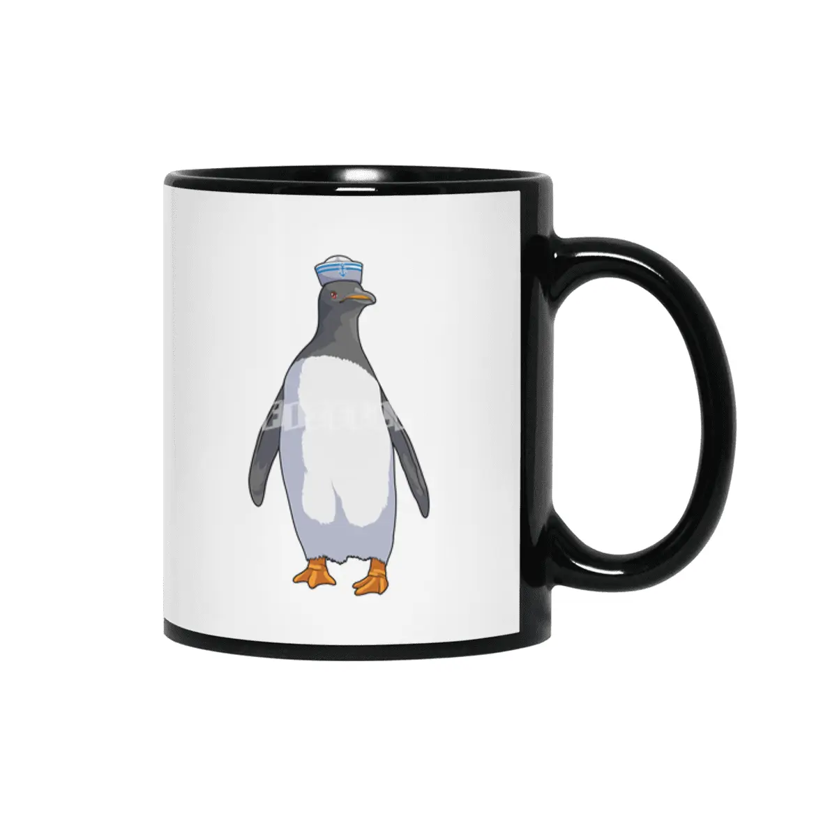 Penguin as Sailor with Hat Siyah Kupa