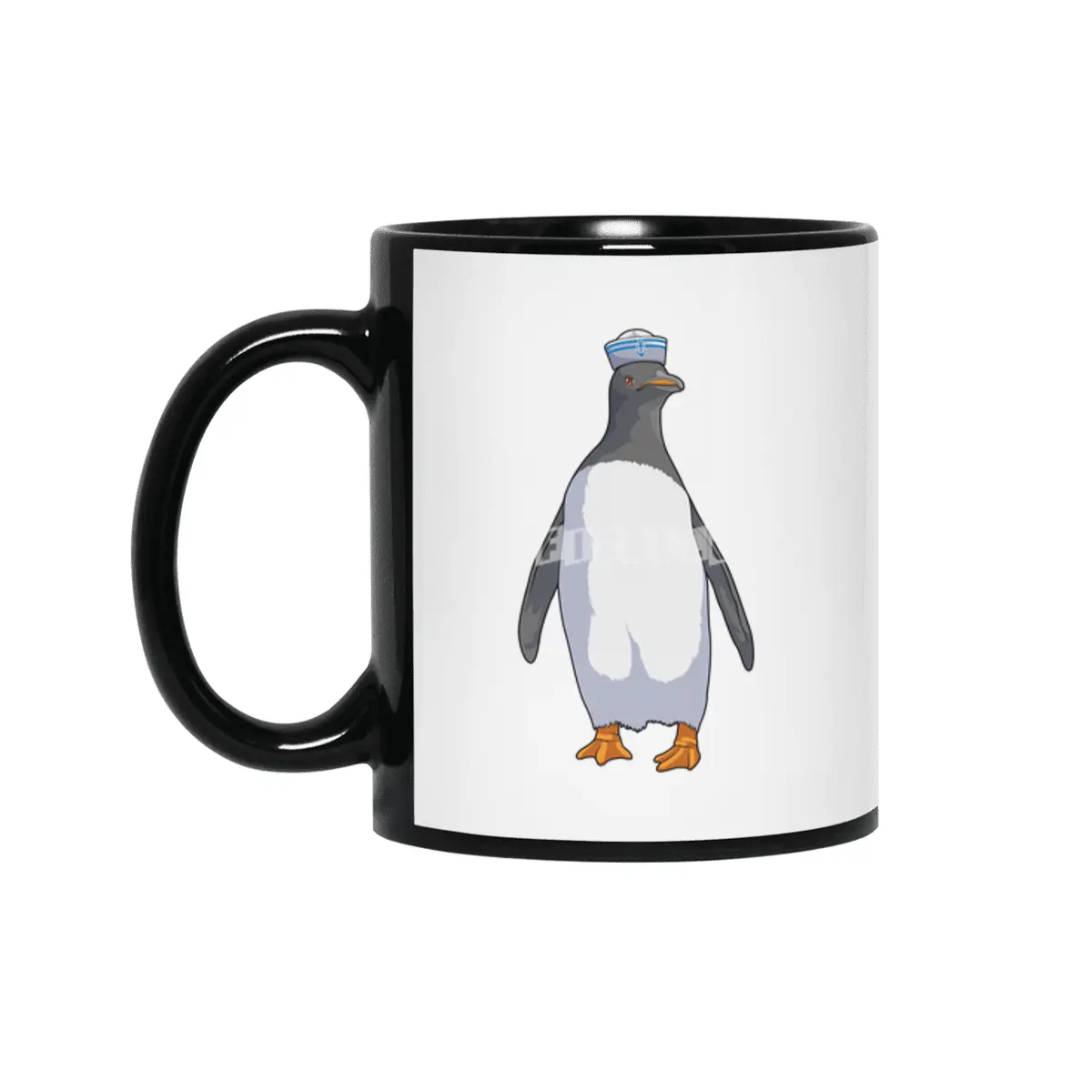 Penguin as Sailor with Hat Siyah Kupa