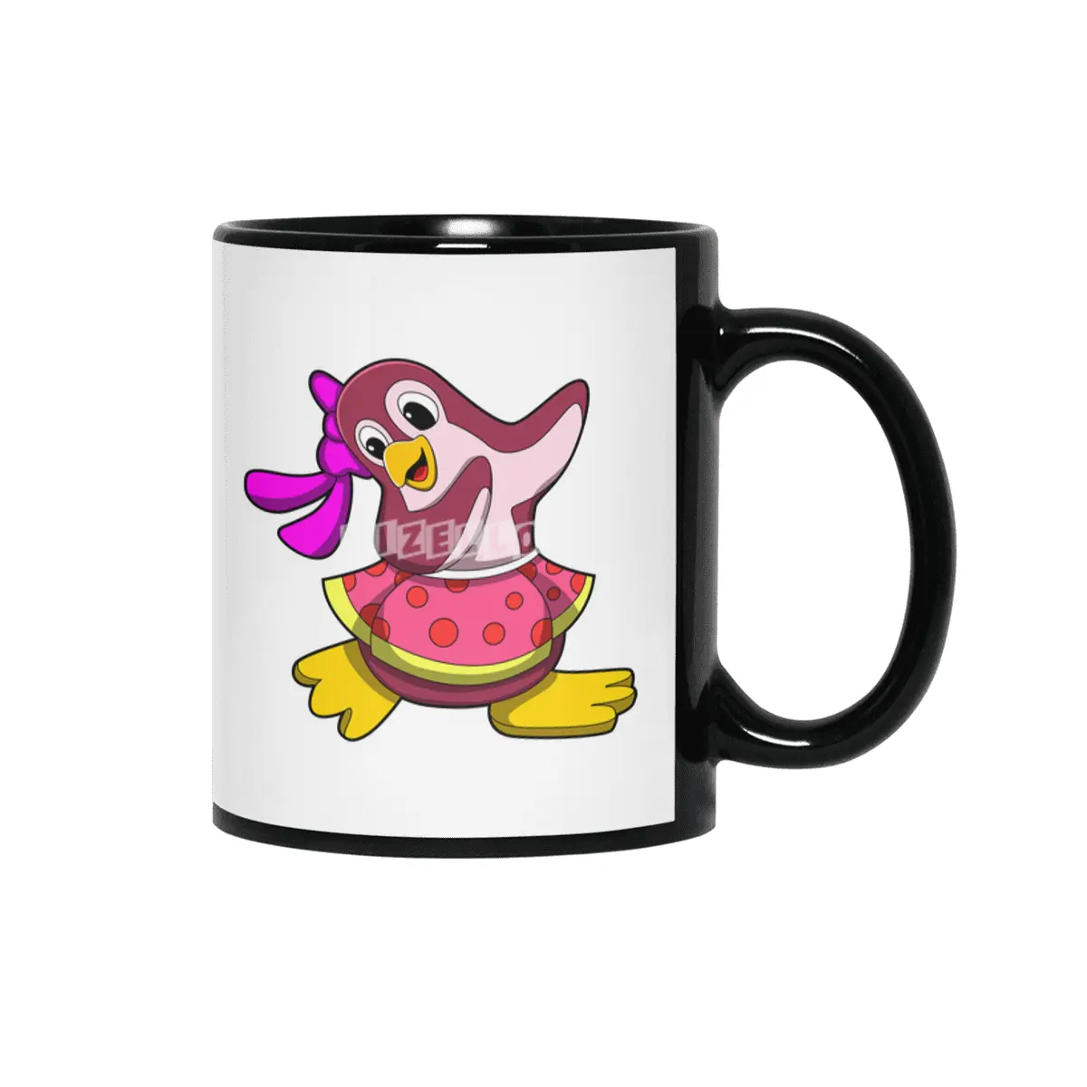 Penguin at Dance with Skirt Siyah Kupa
