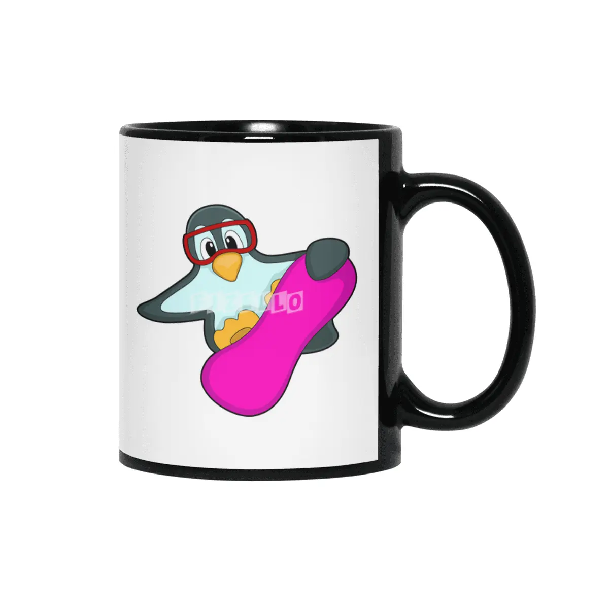 Penguin at Snowboard Sports & Ski goggles Siyah Kupa