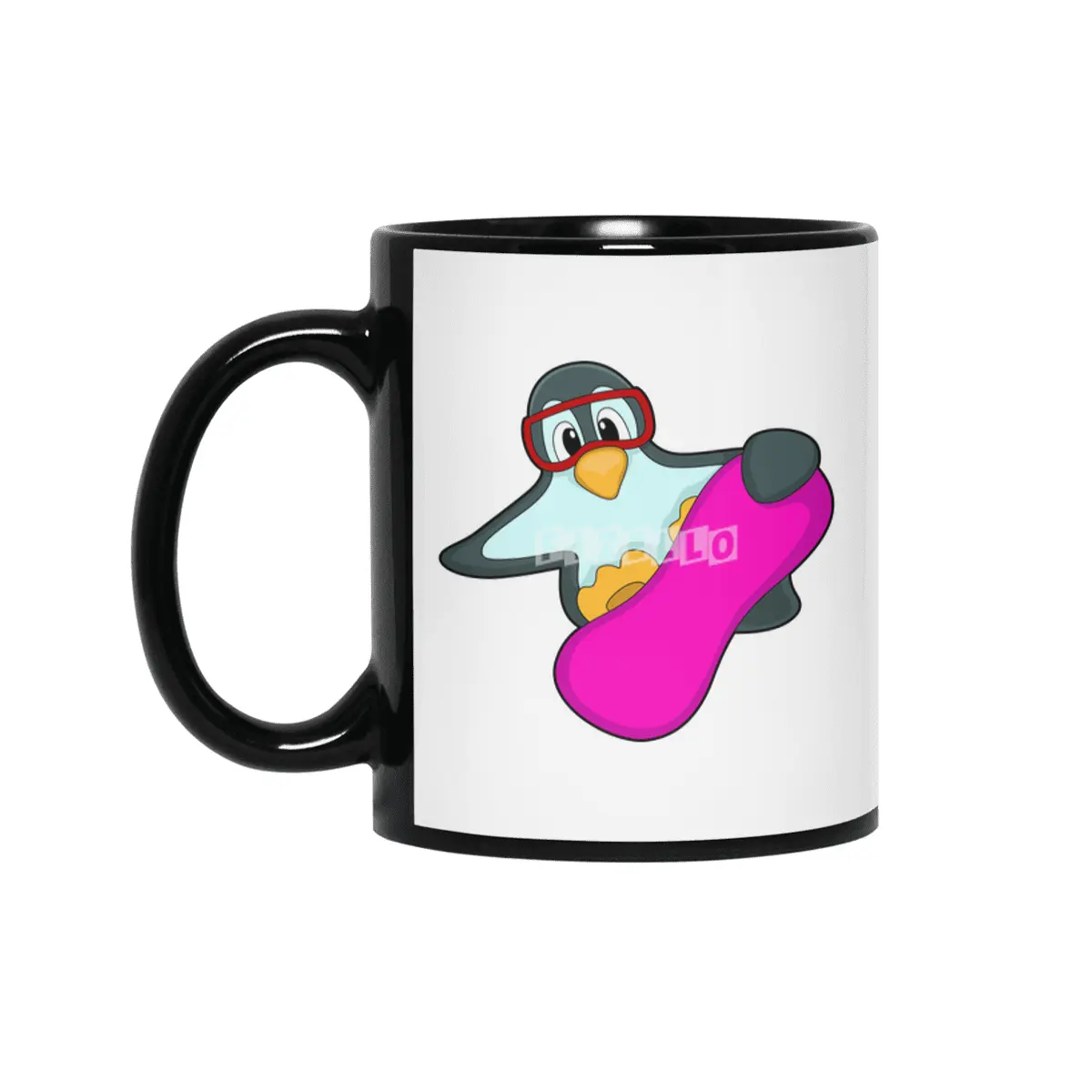 Penguin at Snowboard Sports & Ski goggles Siyah Kupa