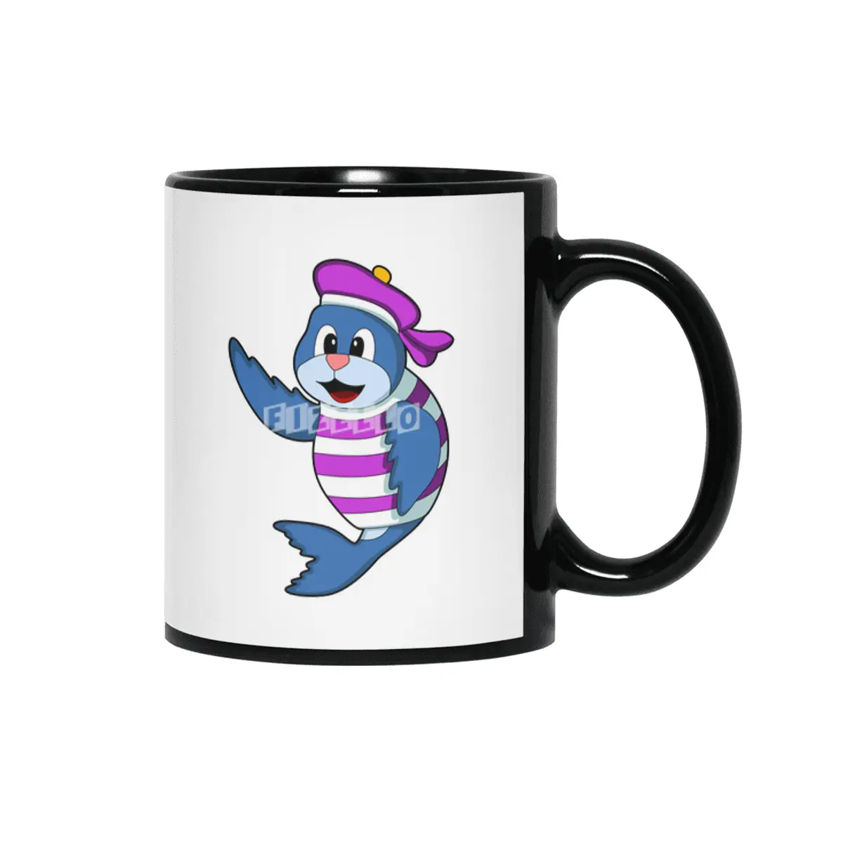 Seal as Sailor with Hat Siyah Kupa