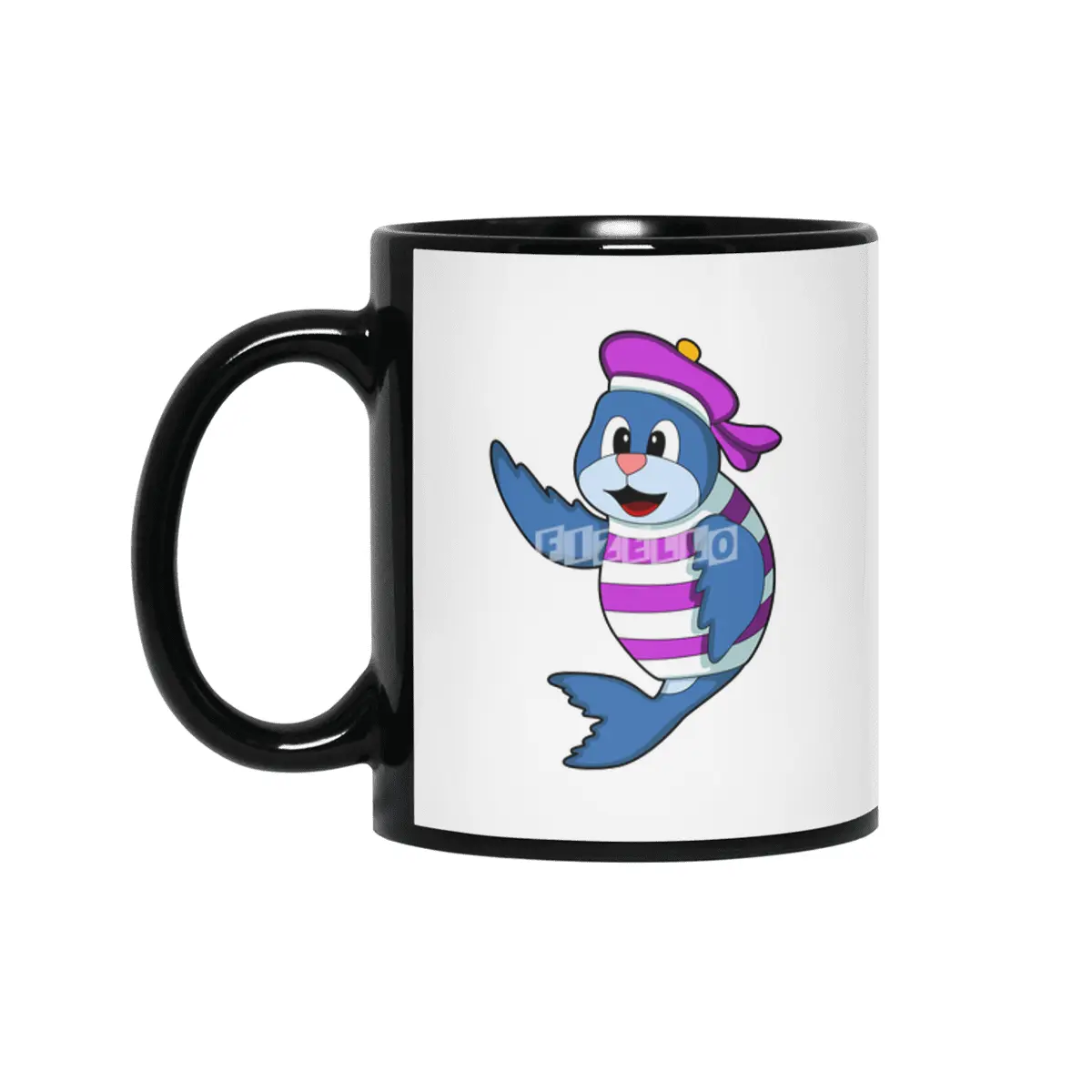 Seal as Sailor with Hat Siyah Kupa