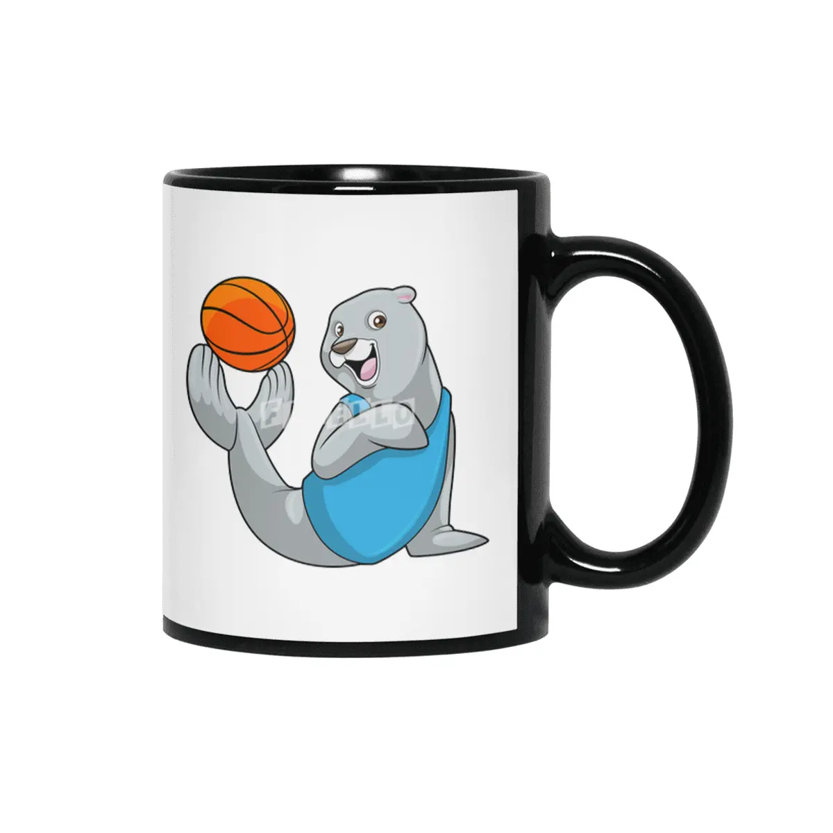 Seal at Basketball Sports Siyah Kupa