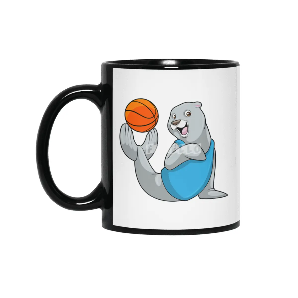 Seal at Basketball Sports Siyah Kupa