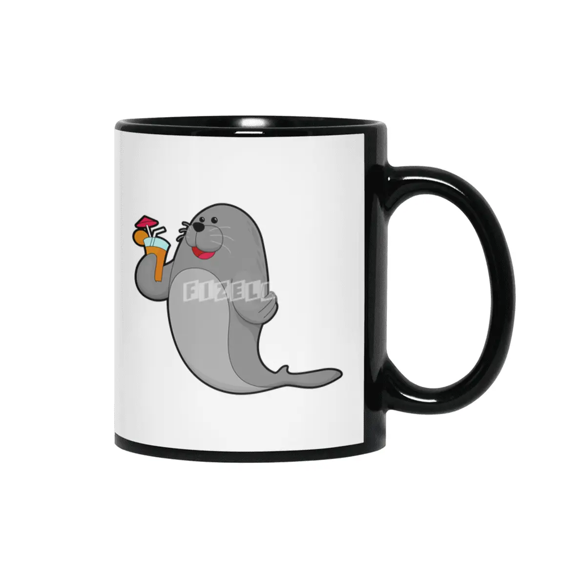Seal at Drinking with Juice Siyah Kupa