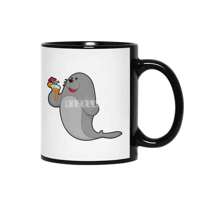Seal at Drinking with Juice Siyah Kupa