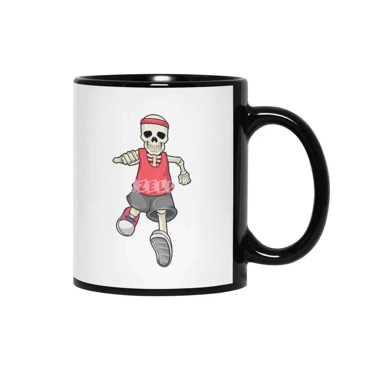 Skeleton at Running with Headband Siyah Kupa
