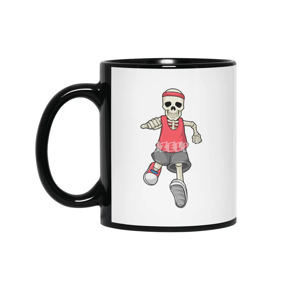 Skeleton at Running with Headband Siyah Kupa