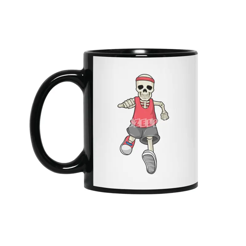Skeleton at Running with Headband Siyah Kupa