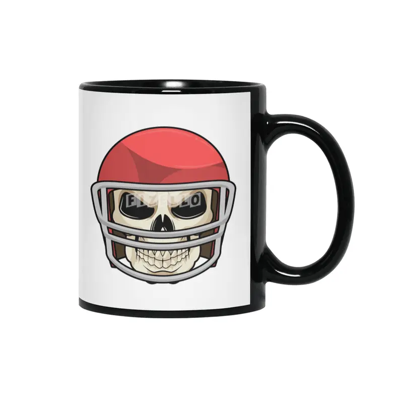Skull Football Helmet Siyah Kupa