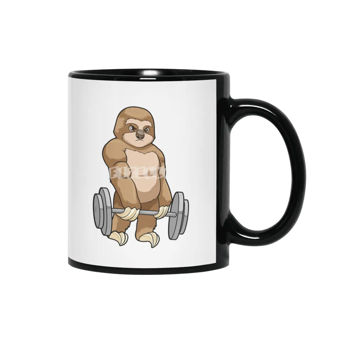 Sloth at Bodybuilding with Barbell Siyah Kupa