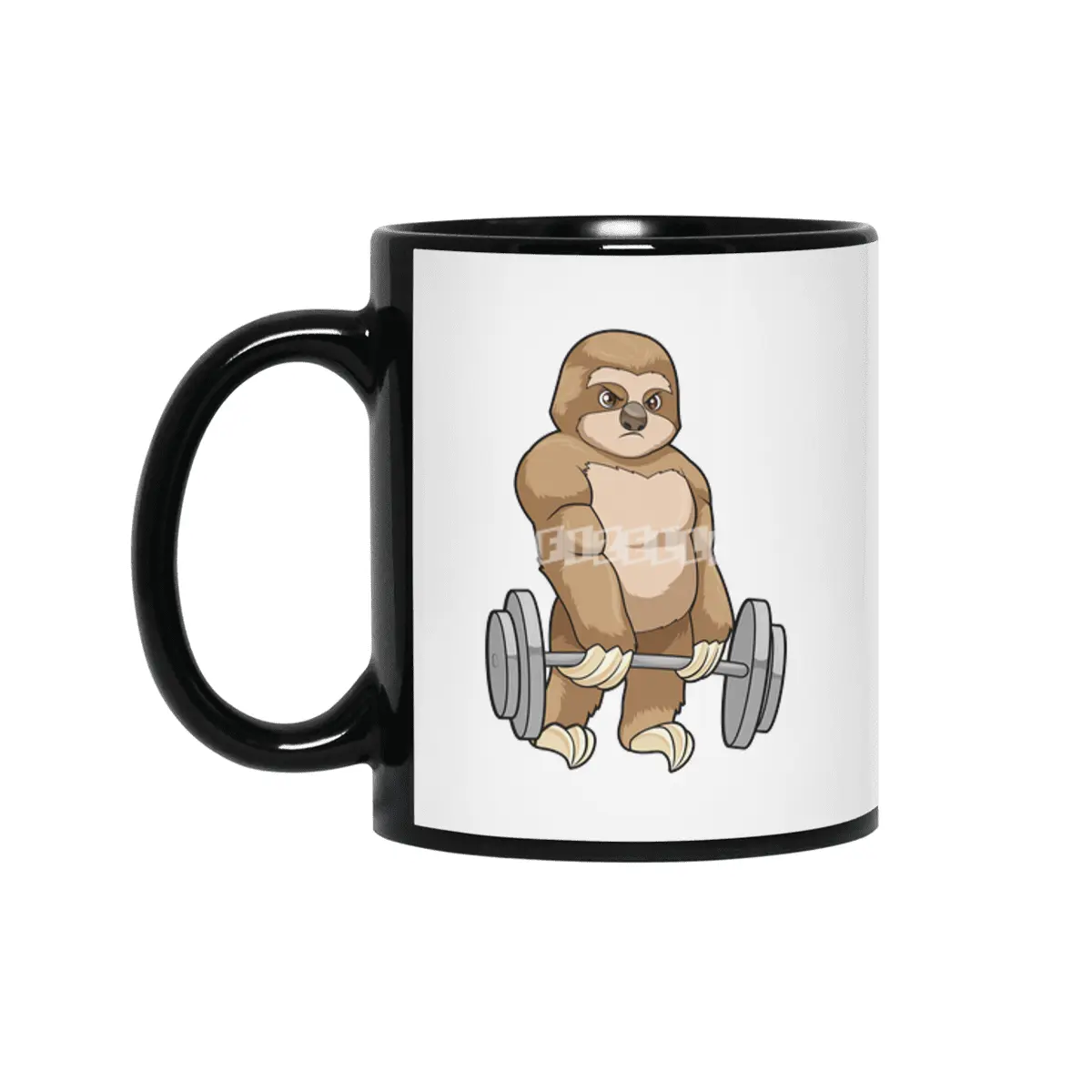 Sloth at Bodybuilding with Barbell Siyah Kupa