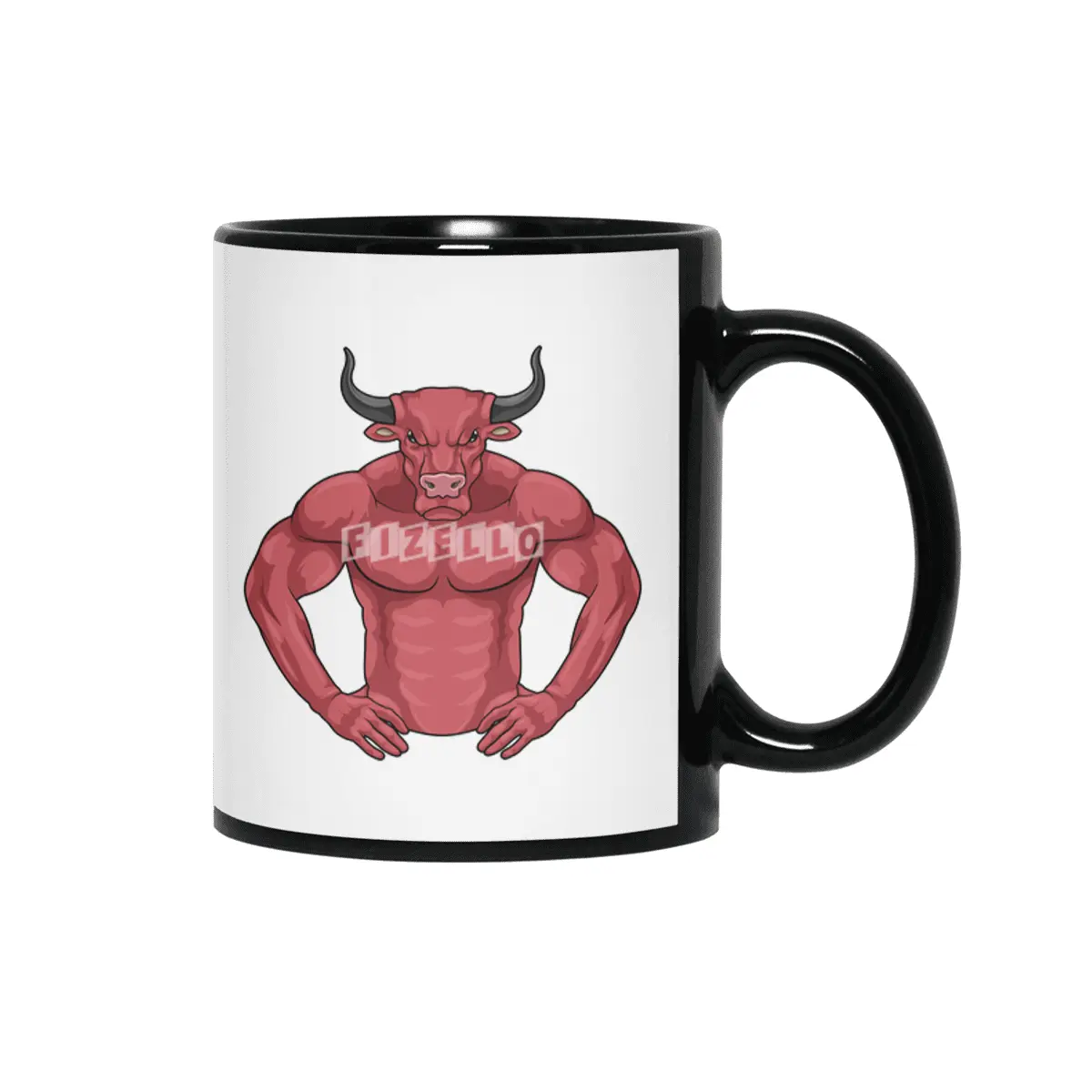 Bull as Bodybuilder extreme Siyah Kupa