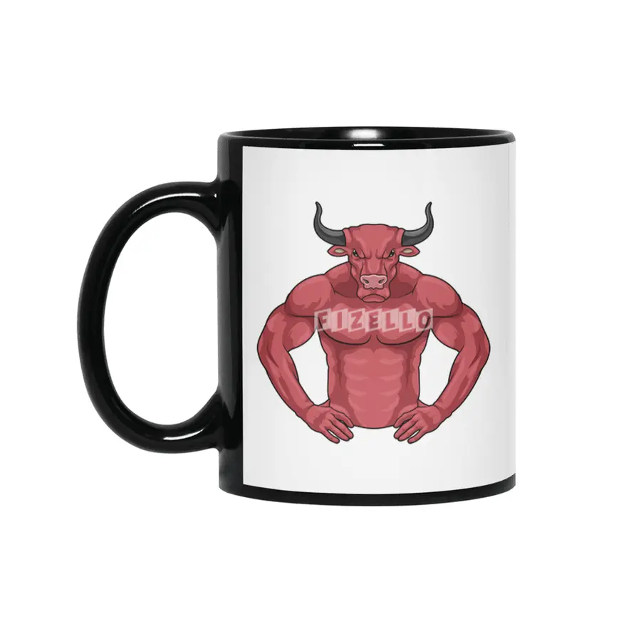 Bull as Bodybuilder extreme Siyah Kupa